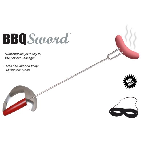 Splash Marcas 8033 BBQ Tenedor Muskateer Espada Barbacoa Estilo