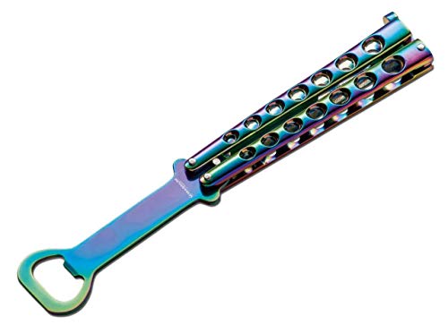 SportsCentre Böker Magnum Rainbow Balisong Flaschenöffner Butterfly Bottle Opener 09SC010