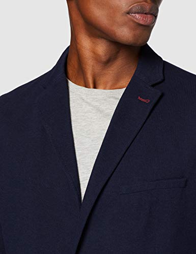 Springfield 4Ds-Blazer Pique Bas Chaqueta de Traje, Azul (Blue 11), 46 (Tamaño del Fabricante: S) para Hombre