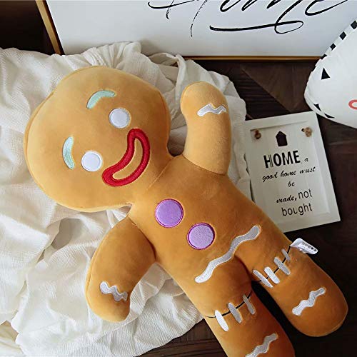 Spuik Hombre de pan de jengibre de juguete de felpa relleno suave almohada del sofá del animal relleno de Ragdoll Figurita galleta del hombre de la muñeca del amortiguador for la niña del cumpleaños d