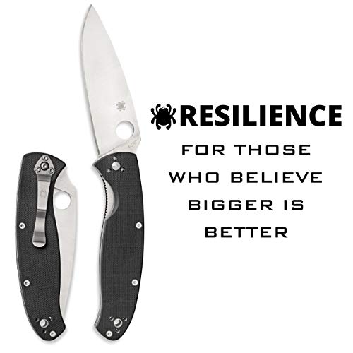 Spyderco Resilience Navaja, Unisex, Negro, 9.38"