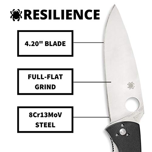 Spyderco Resilience Navaja, Unisex, Negro, 9.38"