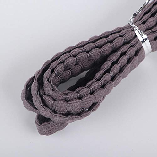 SQJU 3M / Rollo Helado de Color Lenteja Ancha Goma Accesorios para el Cabello Material Prenda Costura Cordón elástico Suministros para Manualidades 6MM, Gris