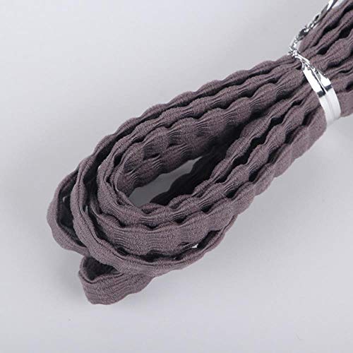 SQJU 3M / Rollo Helado de Color Lenteja Ancha Goma Accesorios para el Cabello Material Prenda Costura Cordón elástico Suministros para Manualidades 6MM, Gris