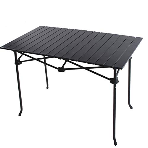 SQYY Mesa Plegable para Exteriores Mesa De Aluminio Mesa para Acampar Mesa Larga para Parrillas Mesa Tamaño De Expansión: 95 * 68 * 65Cm Tamaño Plegable: 12 * 23 * 65 Cm Color del Producto: Negro