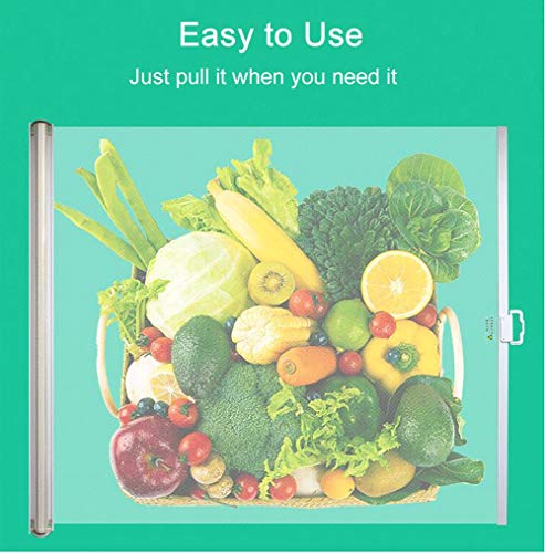 SSZY Estor Enrollable Persianas Enrollables Transparentes Impermeables, Persiana Enrollable de Plástico para Congelador Fresco, para Supermercado de Cocina, 70/80/90/100/120 cm de Ancho