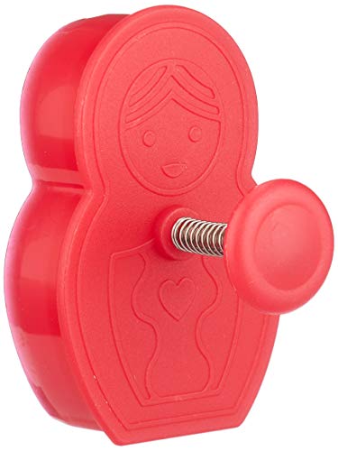 Staedter muñecas Rusas Embossing Molde para Galletas con expulsor, Rojo, 6 cm