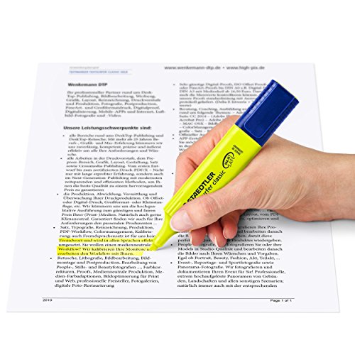 Staedtler 364-1. Rotuladores fluorescentes Textsurfer. Estuche con 10 marcadores de color amarillo.