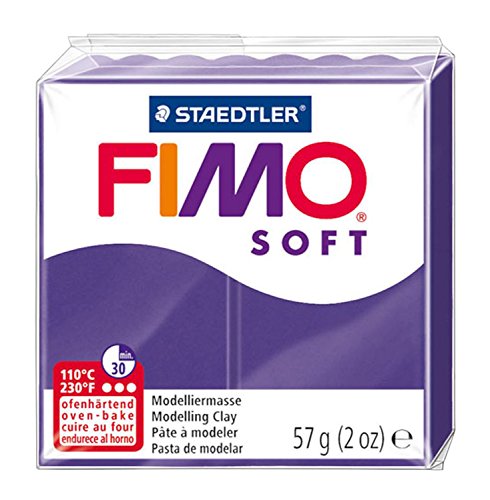 Staedtler 8020-63. Pasta para modelar de color ciruela Fimo Soft. Caja con 1 pastilla de 57 gramos.