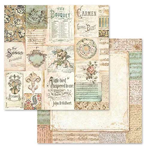 STAMPERIA INTERNATIONAL, KFT SBBL48 Pad DE Papel 12X12 10PK Music, Multicolor, Talla única