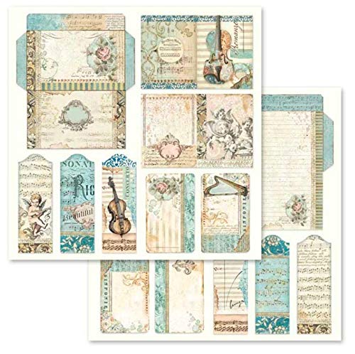 STAMPERIA INTERNATIONAL, KFT SBBL48 Pad DE Papel 12X12 10PK Music, Multicolor, Talla única