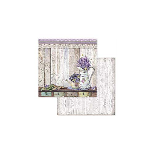 STAMPERIA SBBS10 Provence - Bloc de papel (10 hojas, 20,3 x 20,3 cm, doble cara), varios colores