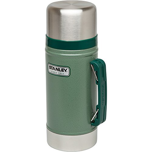 Stanley 0.7L Tarro de Comida Térmico de la Serie Clásica Hammetone Aislamiento de Doble Pared al Vacío Acero Inoxidable 18/8 Tapa Aislante Irrompible, Unisex-Adult, Verde con effecto Hammertone