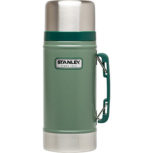 Stanley 0.7L Tarro de Comida Térmico de la Serie Clásica Hammetone Aislamiento de Doble Pared al Vacío Acero Inoxidable 18/8 Tapa Aislante Irrompible, Unisex-Adult, Verde con effecto Hammertone