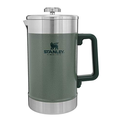 Stanley French Press - Prensa de café (50 onzas) con doble aislamiento al vacío, acero inoxidable, gran capacidad, mango ergonómico, apto para lavavajillas,