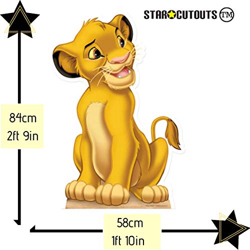 Star Cutouts Ltd SC1625 Simba Cub - Figura decorativa (cartón, para fanáticos y fiestas de animales)