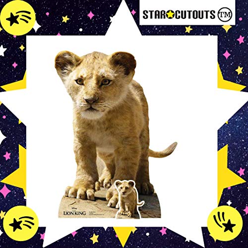 Star Cutouts- Simba (bebé Live ive Action-Figura Oficial de cartón para Fiestas de Rey León, Aficionados, coleccionistas y Eventos, Multicolor, Lion Cub (SC1396)