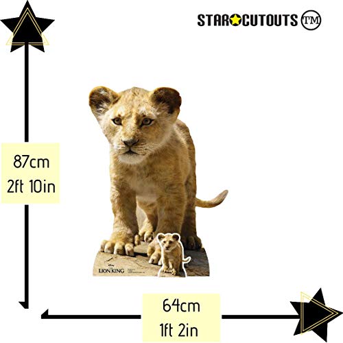 Star Cutouts- Simba (bebé Live ive Action-Figura Oficial de cartón para Fiestas de Rey León, Aficionados, coleccionistas y Eventos, Multicolor, Lion Cub (SC1396)