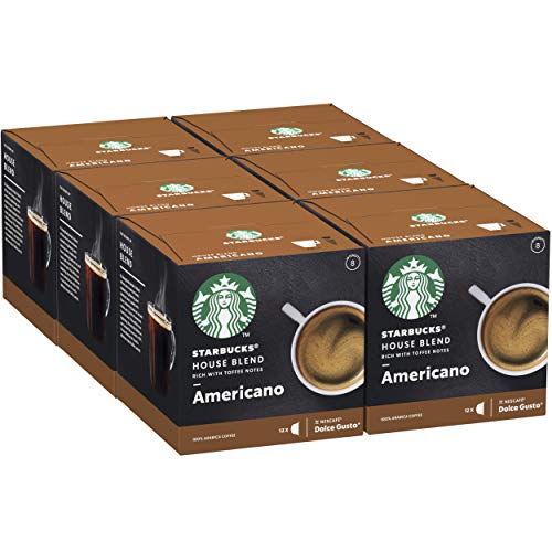 STARBUCKS House Blend de NESCAFÉ Dolce Gusto Cápsulas De Café De Tostado Medio, 6 X Caja De 12 Unidades