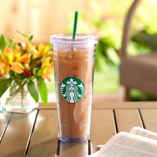 Starbucks Vaso acrílico transparente con aislamiento, 470 ml (vaso portátil grande)