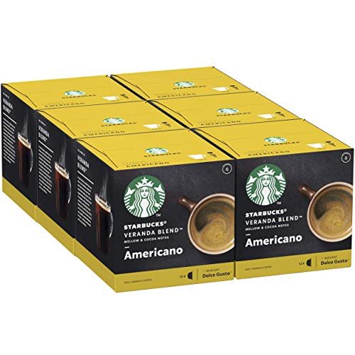 STARBUCKS Veranda Blend De Nescafe Dolce Gusto Cápsulas De Café De Tostado Suave, 6 X Caja De 12 Unidades