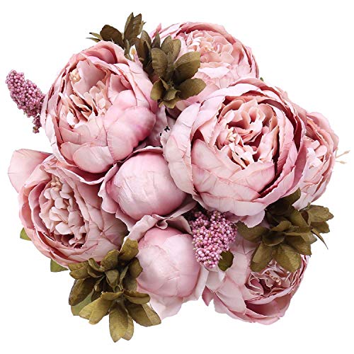 StarLifey Flores Artificiales Decoraci¨®n, Seda Ramos Boda, Humedad Ramo Flores Peonias, Ramo de Flores Naturales para la Decoraci¨®n de la Barra de la Oficina de la Casa del Banquete de Boda