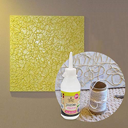 Starpast Pack de 4 Pegamentos Silicona Líquida, Transparente, 100ml para Goma Eva, Papel, Cartón, Cuero, Tela, Madera ideal para manualidades, Artesanía, Hacer Maquetas, etc