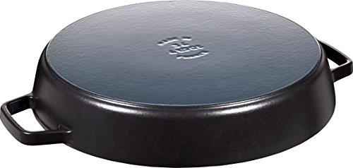 STAUB 40511 073 0 sartén con Dos Asas, de Hierro Fundido, Negro, 34 cm