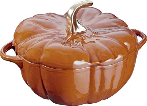 STAUB 40511-403-0, Cacerola Cocotte, Forma de Calabaza, Hierro Fundido, Canela, 27,9 x 25,5 x 14,2 cm