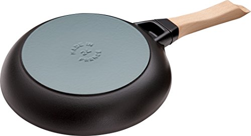 STAUB 40511 – 951 – 0 Cacerola Fundido con Mango Madera 24 cm, Color Negro Mate