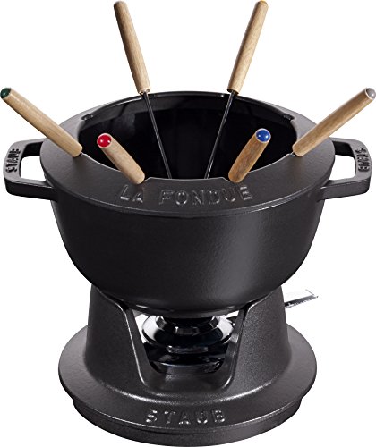 STAUB 40511-972-0 Fondue 2.8L 6personas(s) Fondue, Gourmet y Wok - Accesorio de Cocina (Negro, 207 mm, 265 mm, 11,6 mm)