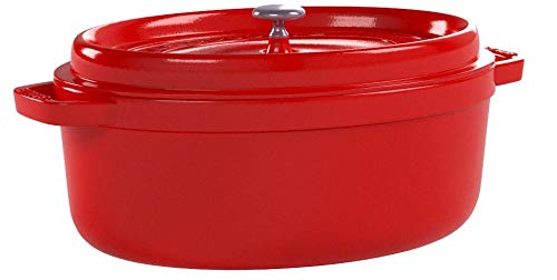 STAUB Cocotte Ovalada, Hierro Fundido, Cereza, 27 cm