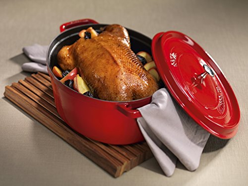 STAUB Cocotte Ovalada, Hierro Fundido, Cereza, 37 cm