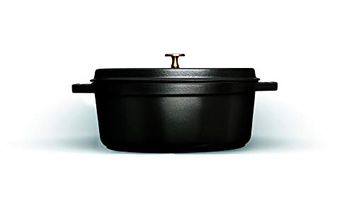 STAUB Cocotte Ovalada, Hierro Fundido, Negro, 33 cm