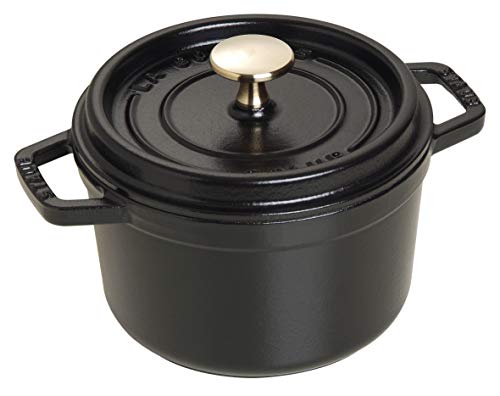 STAUB Cocotte Redonda, Hierro Fundido, Negro Mate, 16 cm