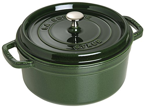 STAUB Cocotte Redonda, Hierro Fundido, Verde basilisco, 22 cm