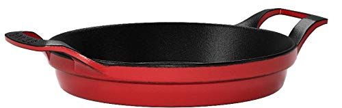 STAUB Dish Fuente Redonda apilable, Hierro Fundido, Rojo Cereza, 20 cm