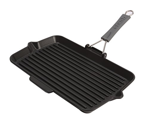 STAUB Grill, Hierro Fundido, Negro, 34 cm