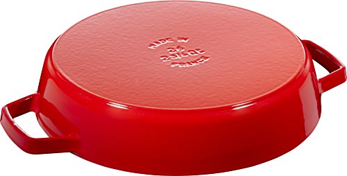 STAUB Sartén con Dos Asas 40511-519-0, Hierro Fundido, Color Rojo, 34 cm