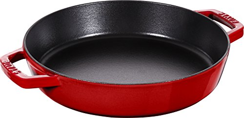 STAUB Sartén con Dos Asas 40511-519-0, Hierro Fundido, Color Rojo, 34 cm