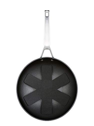 STEEL & BAUX COOKWARE, S.L. Ecosteel Sarten alum. Forjado ECO STEEL 24CM, Acero Inoxidable, Negro