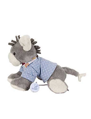 Sterntaler Peluche Musical Emmi el Burro, Mecanismo Musical Intercambiable, Tamaño: M, Gris/Azul