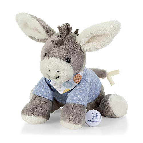 Sterntaler Peluche Musical Emmi el Burro, Mecanismo Musical Intercambiable, Tamaño: M, Gris/Azul