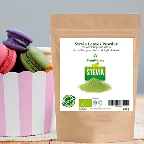 Stevia en Polvo Ecologica Pura 100% Natural 200Gr. – Hojas Seleccionadas Premium.