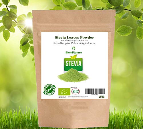 Stevia en Polvo Ecologica Pura 100% Natural 200Gr. – Hojas Seleccionadas Premium.