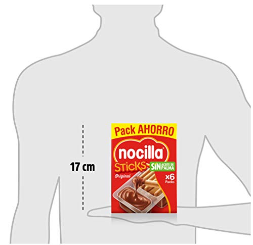 Sticks Nocilla Original -Sin Aceite de Palma- Pack de 6 raciones de 30g