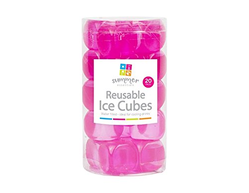 St@llion - Cubos de hielo reutilizables de plástico para enfriar sin BPA, para bebidas de whisky, zumo, refrescos, agua, ideal para barbacoas de verano (rosa)