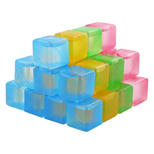 St@llion - Cubos de hielo reutilizables de plástico para enfriar sin BPA, para bebidas de whisky, zumo, refrescos, agua, ideal para barbacoas de verano (rosa)