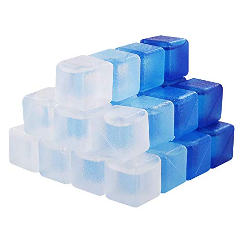 St@llion - Cubos de hielo reutilizables de plástico para enfriar sin BPA, para bebidas de whisky, zumo, refrescos, agua, ideal para barbacoas de verano (rosa)