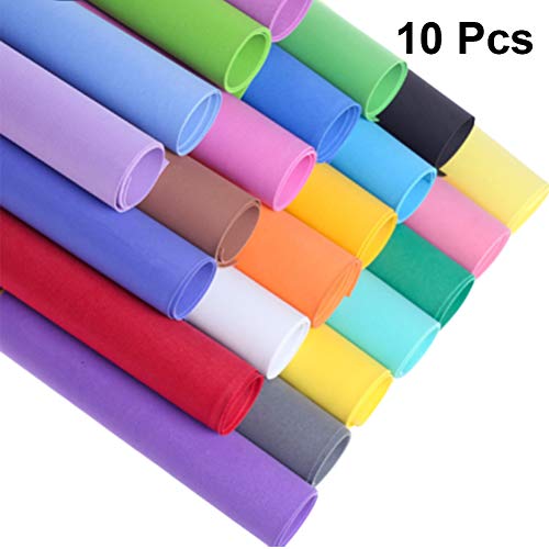 STOBOK 10pcs 1 mm Papel de Espuma de EVA Grueso Hojas de Espuma Hechas a Mano Materiales de Bricolaje Artesanal Papel de Esponja Tableros Colores Mezclados / 50x50cm-Producto Arrugado